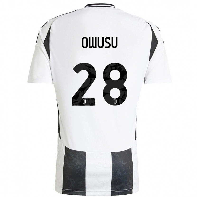 Danxen Kinder Augusto Owusu #28 Weiß Schwarz Heimtrikot Trikot 2024/25 T-Shirt