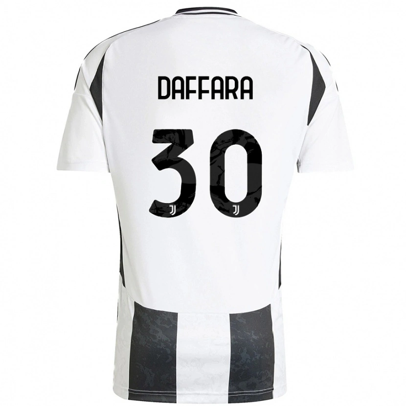 Danxen Kinder Giovanni Daffara #30 Weiß Schwarz Heimtrikot Trikot 2024/25 T-Shirt
