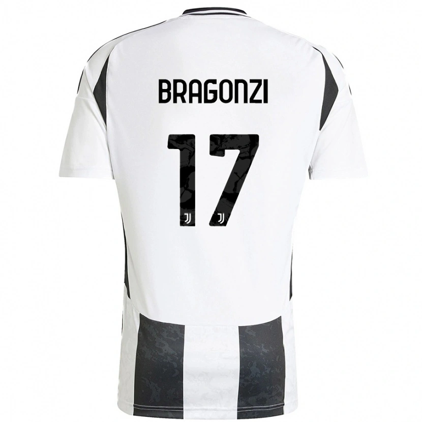Danxen Kinder Asia Bragonzi #17 Weiß Schwarz Heimtrikot Trikot 2024/25 T-Shirt