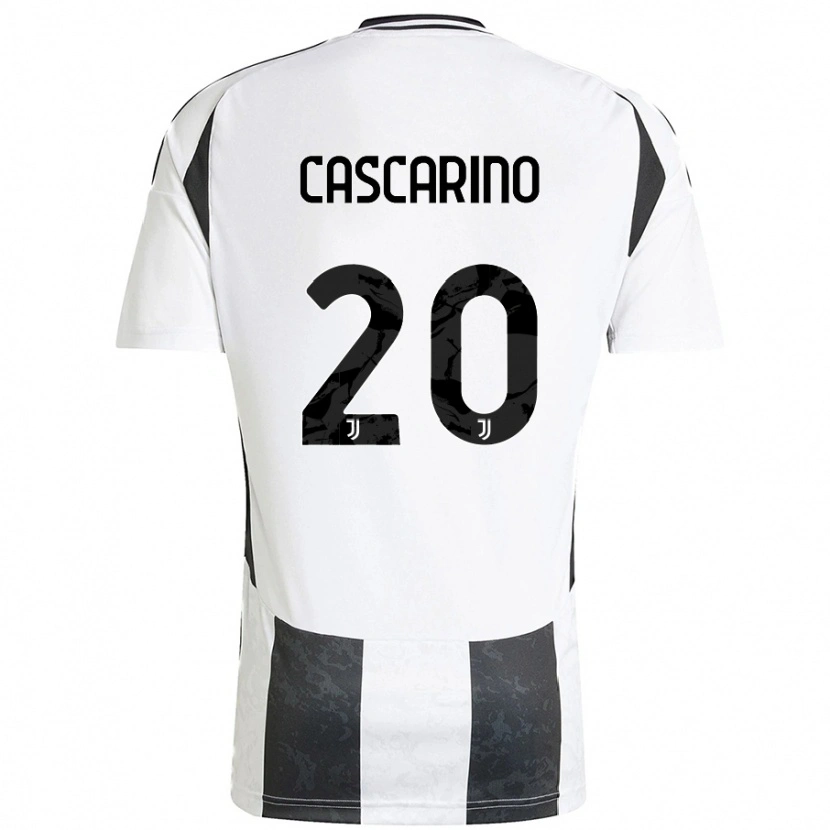 Danxen Kinder Estelle Cascarino #20 Weiß Schwarz Heimtrikot Trikot 2024/25 T-Shirt