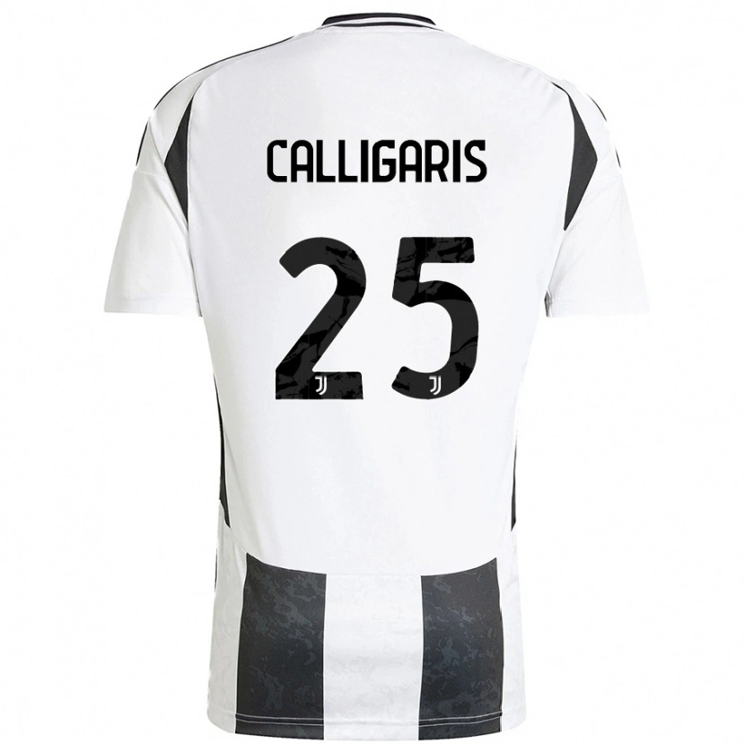 Danxen Kinder Viola Calligaris #25 Weiß Schwarz Heimtrikot Trikot 2024/25 T-Shirt