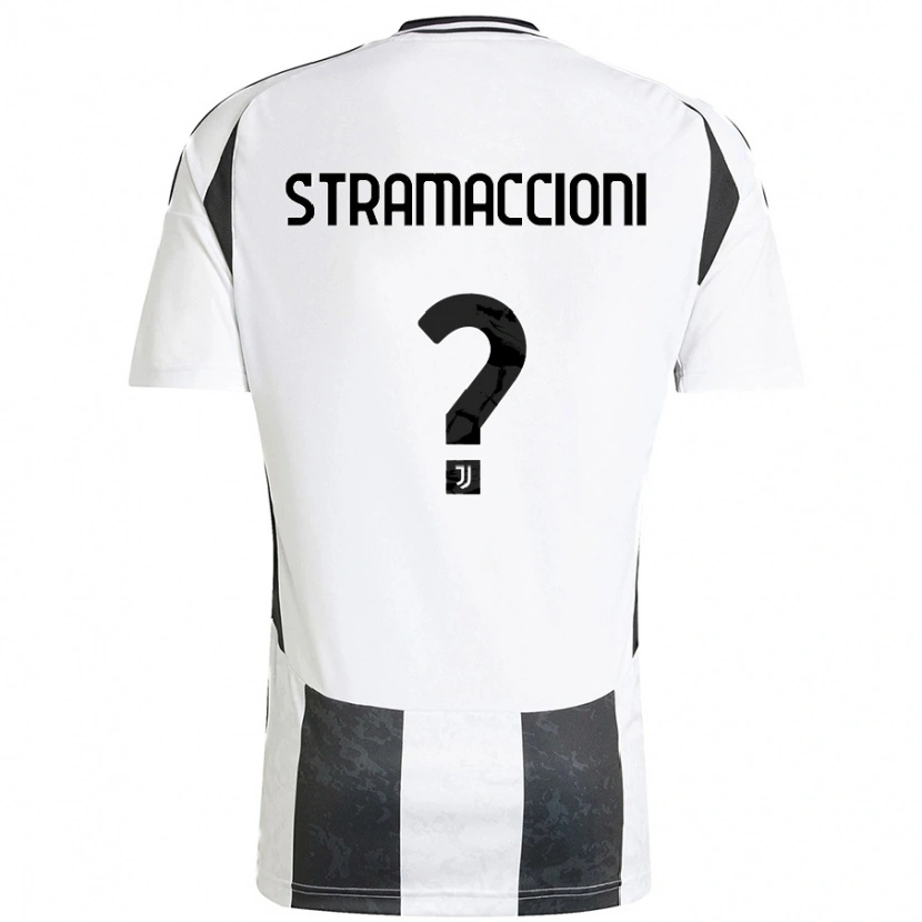Danxen Kinder Diego Stramaccioni #0 Weiß Schwarz Heimtrikot Trikot 2024/25 T-Shirt