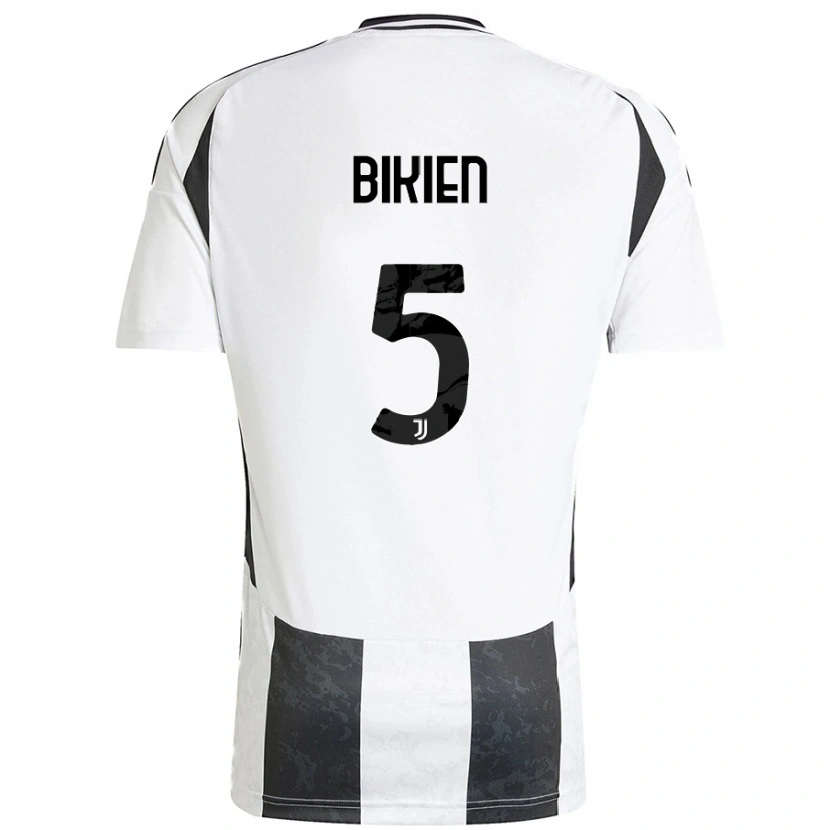 Danxen Kinder Felix Nzouango Bikien #5 Weiß Schwarz Heimtrikot Trikot 2024/25 T-Shirt