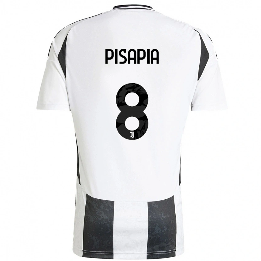 Danxen Kinder Luciano Pisapia #8 Weiß Schwarz Heimtrikot Trikot 2024/25 T-Shirt