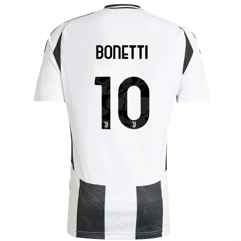 Danxen Kinder Andrea Bonetti #10 Weiß Schwarz Heimtrikot Trikot 2024/25 T-Shirt