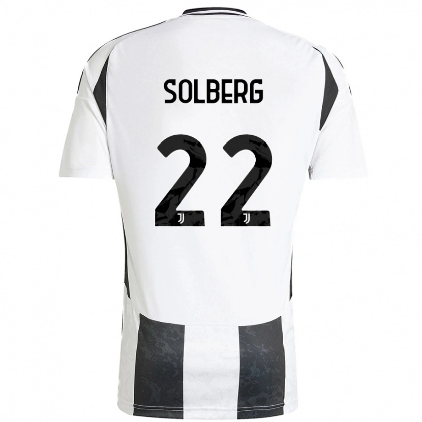 Danxen Kinder Elias Solberg #22 Weiß Schwarz Heimtrikot Trikot 2024/25 T-Shirt