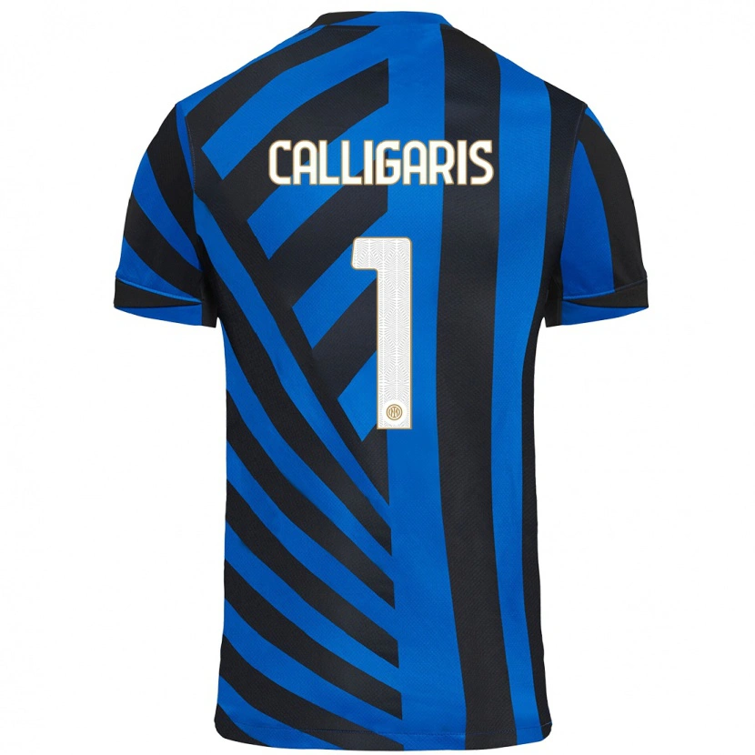 Danxen Kinder Alessandro Calligaris #1 Blau Schwarz Heimtrikot Trikot 2024/25 T-Shirt