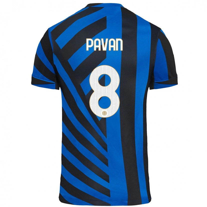 Danxen Kinder Matilde Pavan #8 Blau Schwarz Heimtrikot Trikot 2024/25 T-Shirt