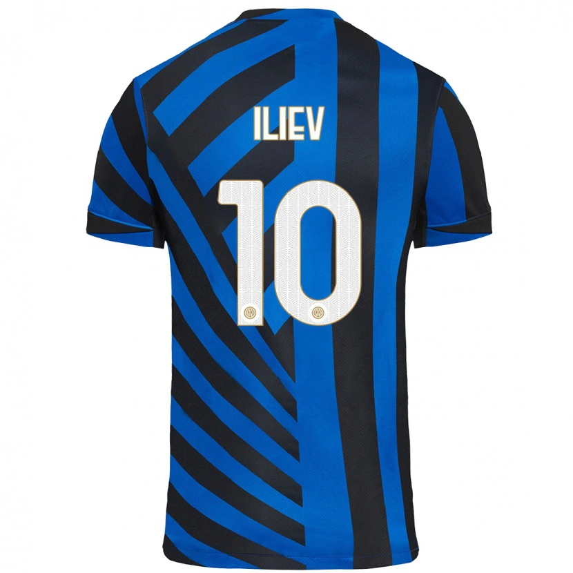 Danxen Kinder Nikola Iliev #10 Blau Schwarz Heimtrikot Trikot 2024/25 T-Shirt