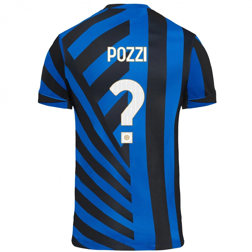 Danxen Kinder Andrea Pozzi #0 Blau Schwarz Heimtrikot Trikot 2024/25 T-Shirt