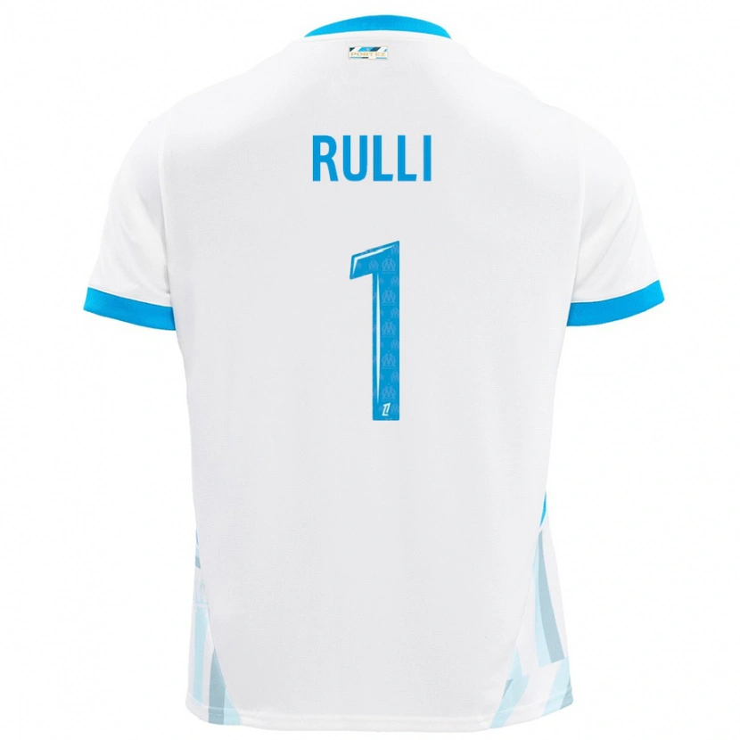 Danxen Kinder Gerónimo Rulli #1 Weiß Himmelblau Heimtrikot Trikot 2024/25 T-Shirt