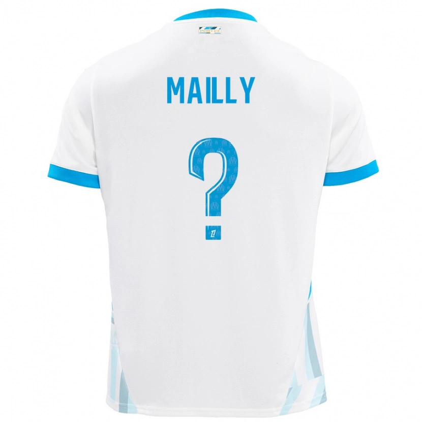 Danxen Kinder Evan Mailly #0 Weiß Himmelblau Heimtrikot Trikot 2024/25 T-Shirt