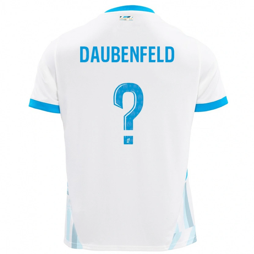 Danxen Kinder Lucas Daubenfeld #0 Weiß Himmelblau Heimtrikot Trikot 2024/25 T-Shirt