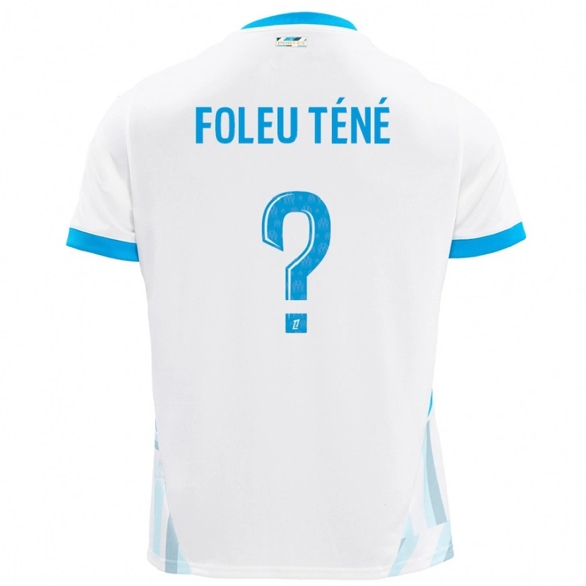 Danxen Kinder Krys Foleu Téné #0 Weiß Himmelblau Heimtrikot Trikot 2024/25 T-Shirt