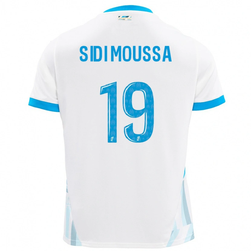 Danxen Kinder Salima Sidi Moussa #19 Weiß Himmelblau Heimtrikot Trikot 2024/25 T-Shirt