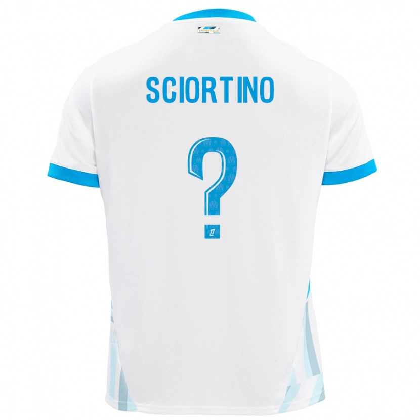 Danxen Kinder Paolo Sciortino #0 Weiß Himmelblau Heimtrikot Trikot 2024/25 T-Shirt