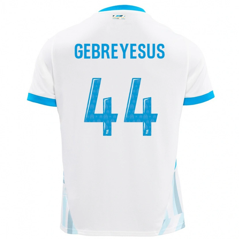 Danxen Kinder Esey Gebreyesus #44 Weiß Himmelblau Heimtrikot Trikot 2024/25 T-Shirt
