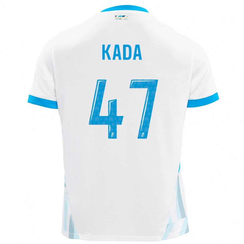 Danxen Kinder Joakim Kada #47 Weiß Himmelblau Heimtrikot Trikot 2024/25 T-Shirt