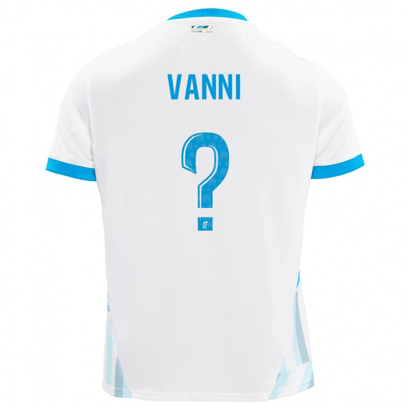 Danxen Kinder Fabio Vanni #0 Weiß Himmelblau Heimtrikot Trikot 2024/25 T-Shirt