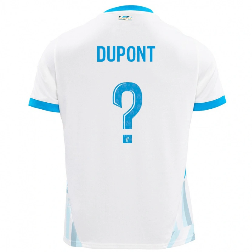 Danxen Kinder Hugo Dupont #0 Weiß Himmelblau Heimtrikot Trikot 2024/25 T-Shirt