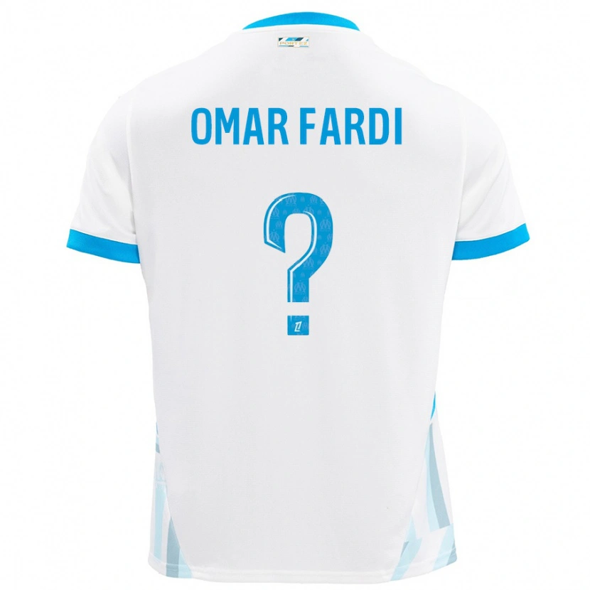 Danxen Kinder El Omar Fardi #0 Weiß Himmelblau Heimtrikot Trikot 2024/25 T-Shirt
