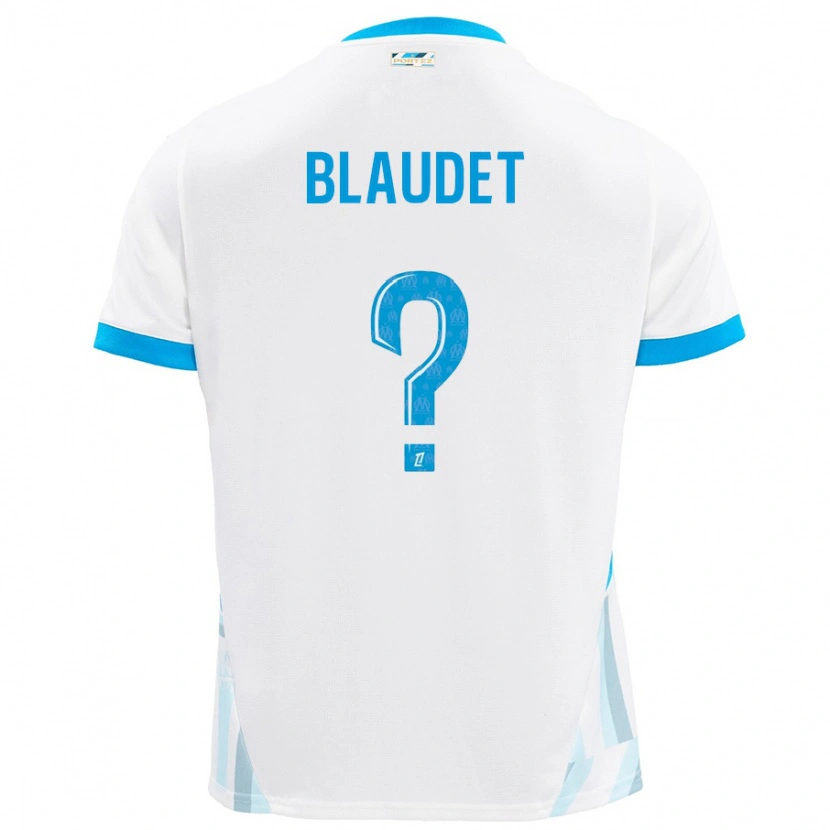 Danxen Kinder David Blaudet #0 Weiß Himmelblau Heimtrikot Trikot 2024/25 T-Shirt