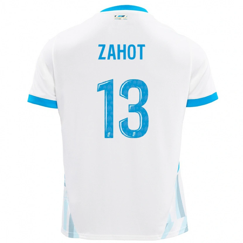Danxen Kinder Sarah Zahot #13 Weiß Himmelblau Heimtrikot Trikot 2024/25 T-Shirt