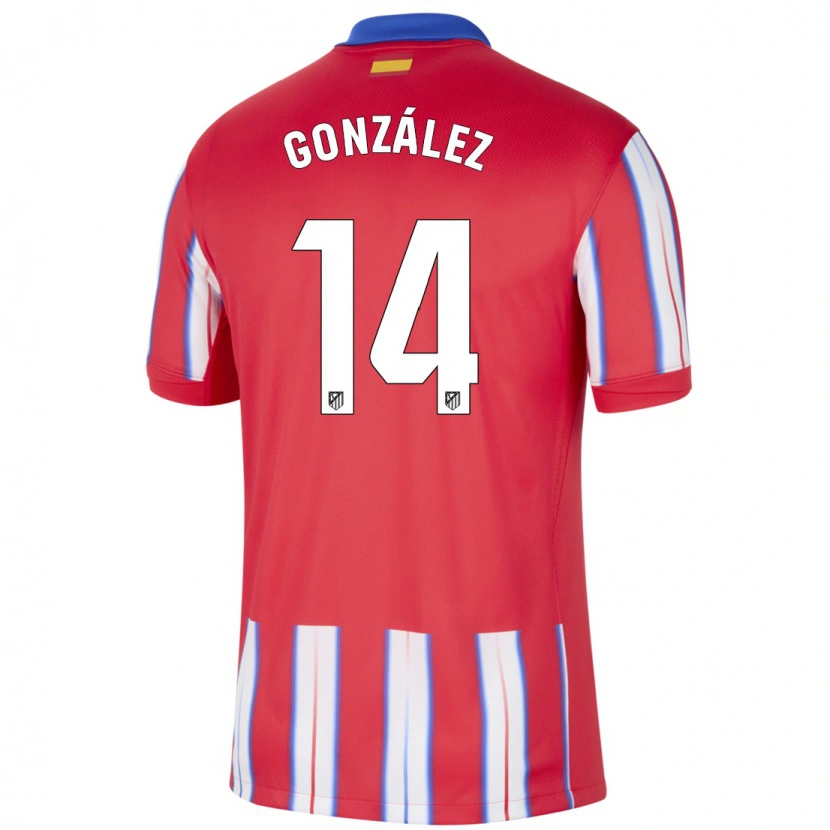 Danxen Kinder Joaquín González #14 Rot Weiß Blau Heimtrikot Trikot 2024/25 T-Shirt