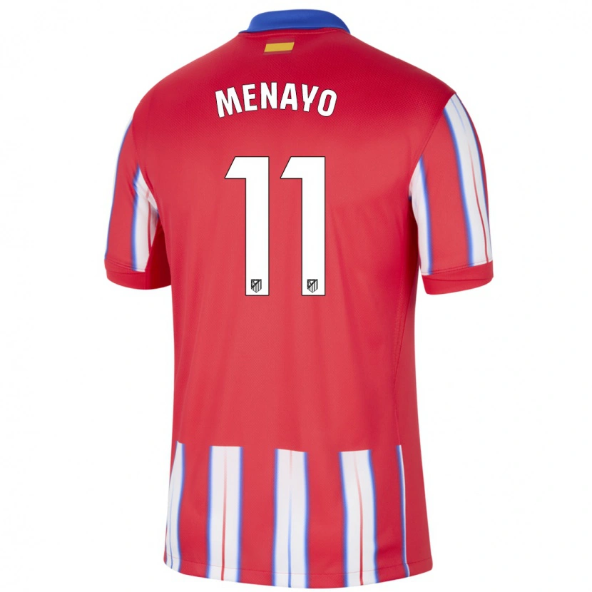 Danxen Kinder Carmen Menayo #11 Rot Weiß Blau Heimtrikot Trikot 2024/25 T-Shirt