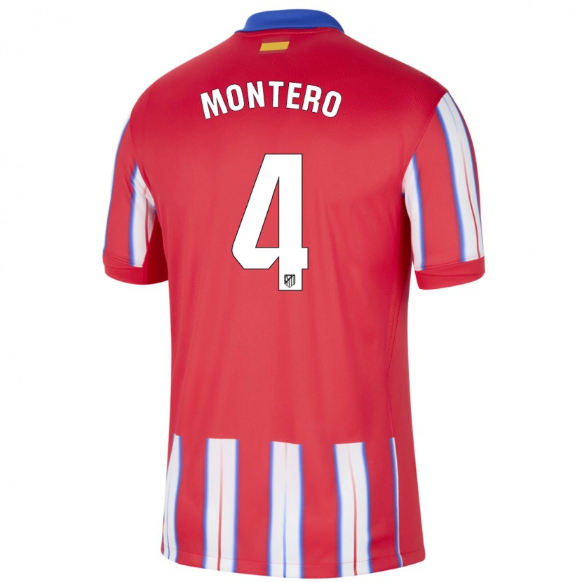 Danxen Kinder Francisco Montero #4 Rot Weiß Blau Heimtrikot Trikot 2024/25 T-Shirt