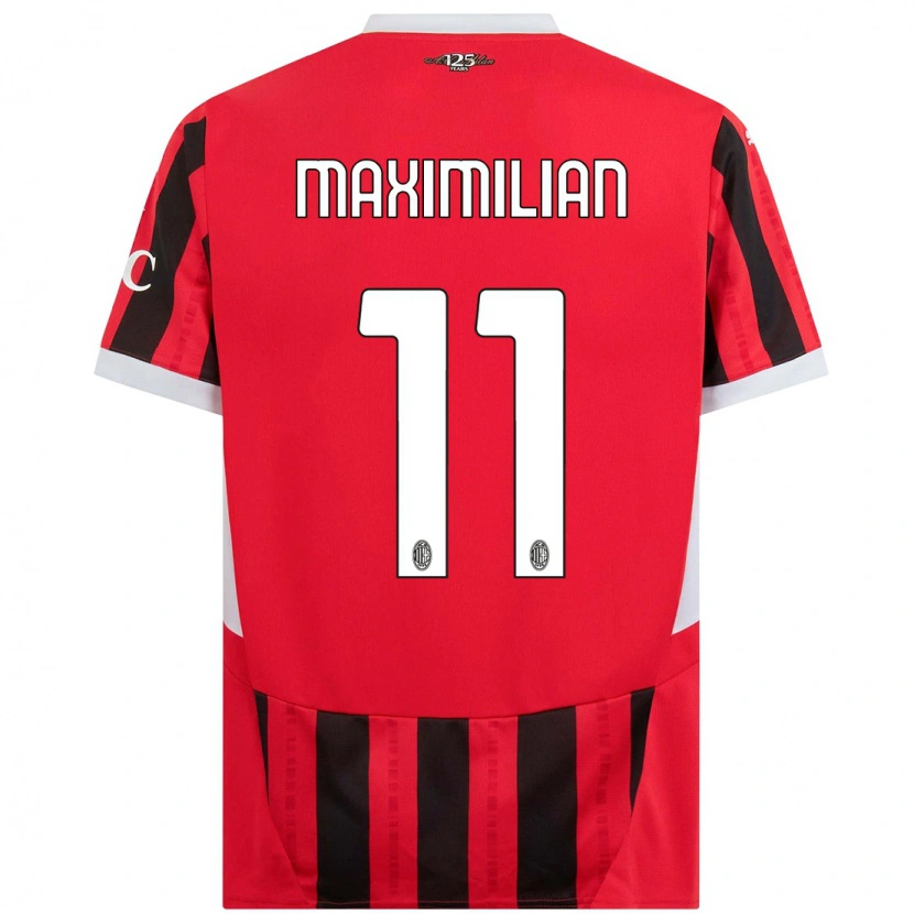 Danxen Kinder Maximilian Ibrahimović #11 Rot Schwarz Heimtrikot Trikot 2024/25 T-Shirt