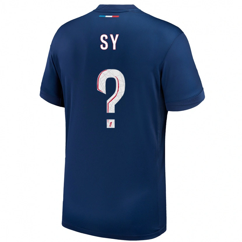 Danxen Kinder Bocar Sy #0 Marineblau Weiß Heimtrikot Trikot 2024/25 T-Shirt