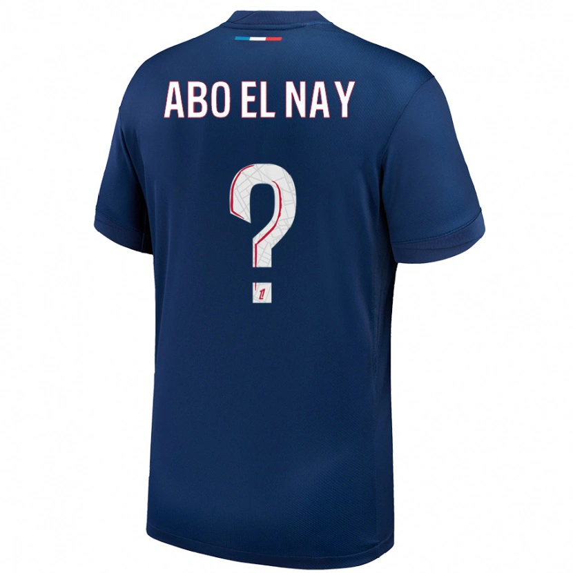 Danxen Kinder Rayan Abo El Nay #0 Marineblau Weiß Heimtrikot Trikot 2024/25 T-Shirt
