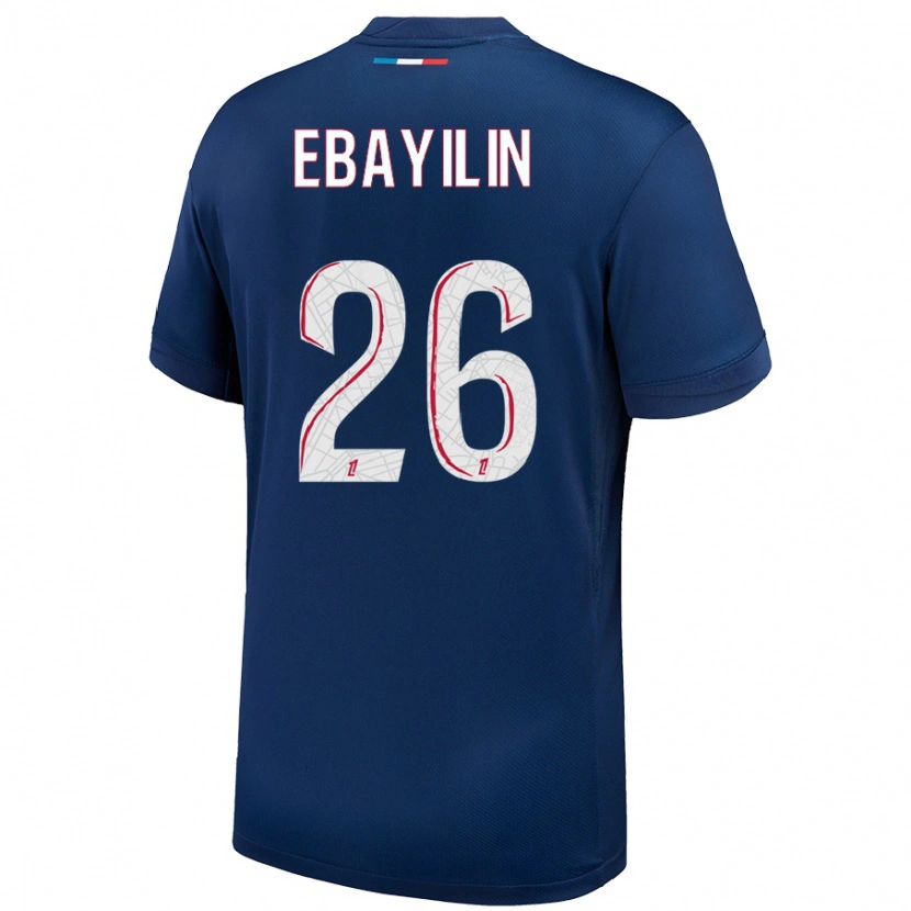 Danxen Kinder Anaïs Ebayilin #26 Marineblau Weiß Heimtrikot Trikot 2024/25 T-Shirt