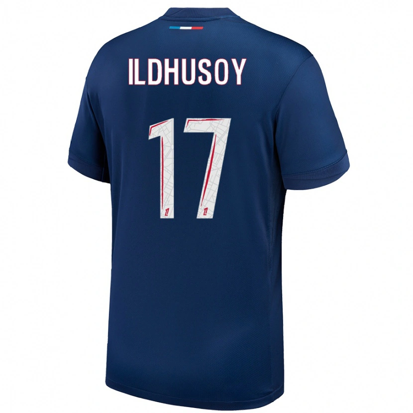 Danxen Kinder Celin Bizet Ildhusoy #17 Marineblau Weiß Heimtrikot Trikot 2024/25 T-Shirt