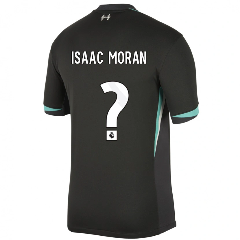 Danxen Kinder Isaac Moran #0 Schwarz Anthrazitweiß Auswärtstrikot Trikot 2024/25 T-Shirt
