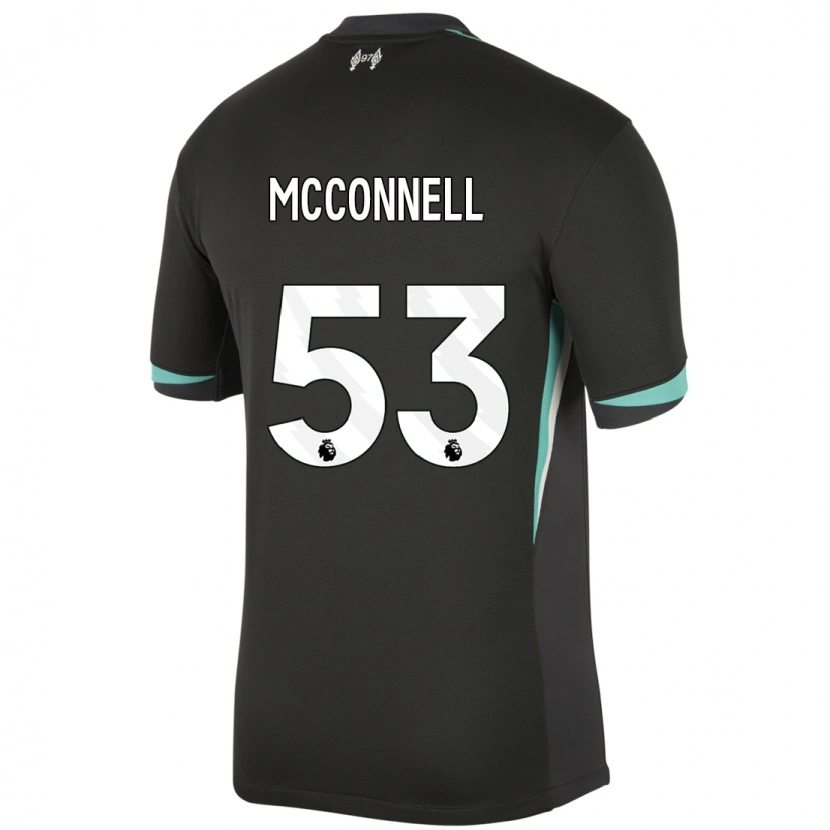 Danxen Kinder James Mcconnell #53 Schwarz Anthrazitweiß Auswärtstrikot Trikot 2024/25 T-Shirt