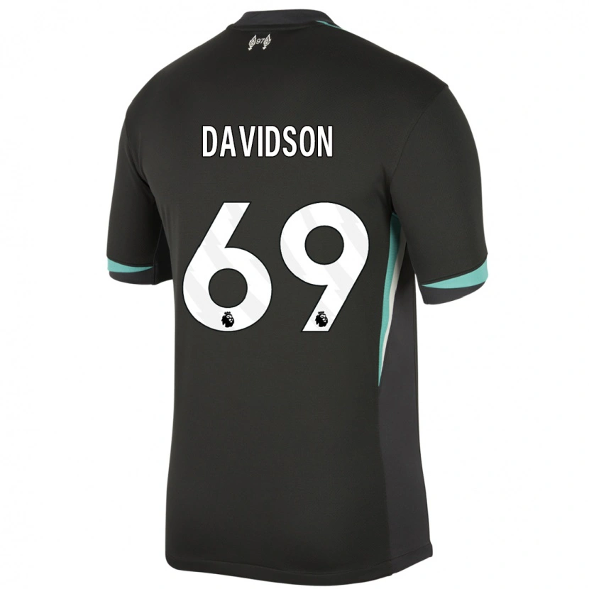 Danxen Kinder Josh Davidson #69 Schwarz Anthrazitweiß Auswärtstrikot Trikot 2024/25 T-Shirt
