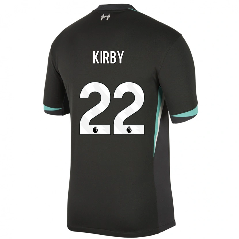 Danxen Kinder Faye Kirby #22 Schwarz Anthrazitweiß Auswärtstrikot Trikot 2024/25 T-Shirt
