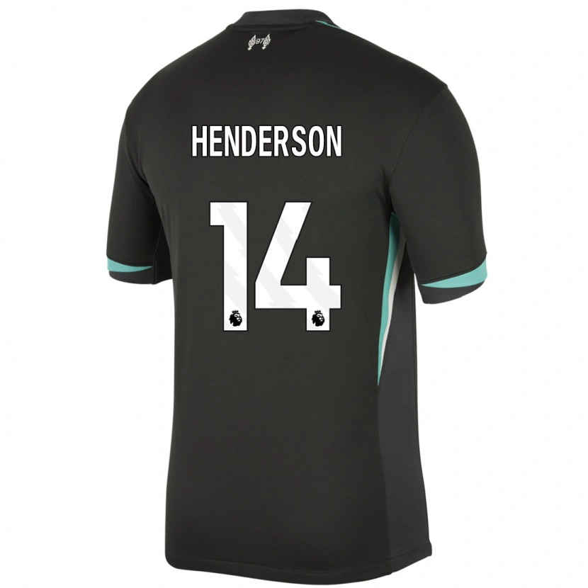 Danxen Kinder Henderson #14 Schwarz Anthrazitweiß Auswärtstrikot Trikot 2024/25 T-Shirt