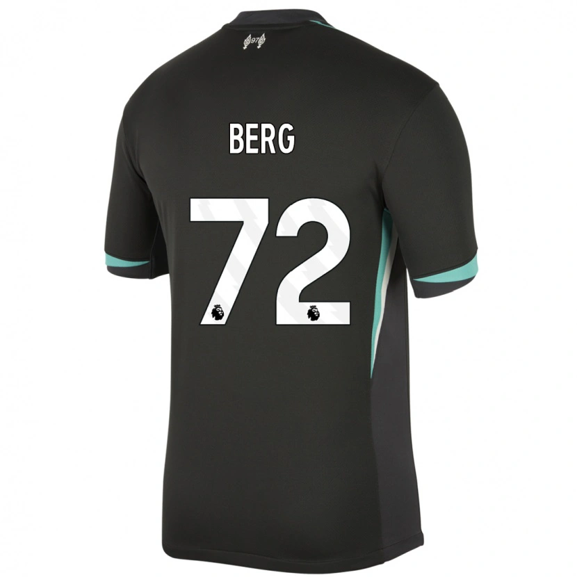 Danxen Kinder Sepp Van Den Berg #72 Schwarz Anthrazitweiß Auswärtstrikot Trikot 2024/25 T-Shirt