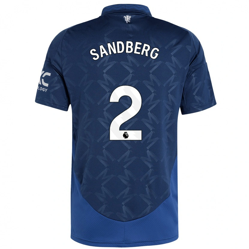 Danxen Kinder Anna Sandberg #2 Indigo Auswärtstrikot Trikot 2024/25 T-Shirt