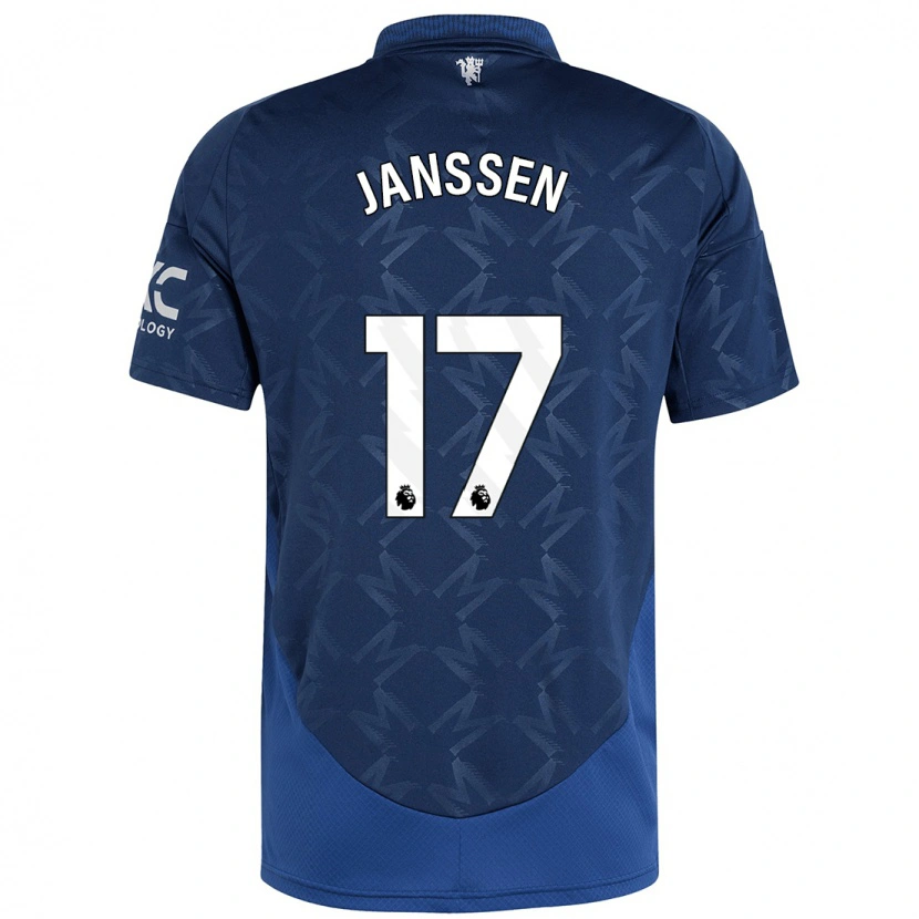 Danxen Kinder Dominique Janssen #17 Indigo Auswärtstrikot Trikot 2024/25 T-Shirt
