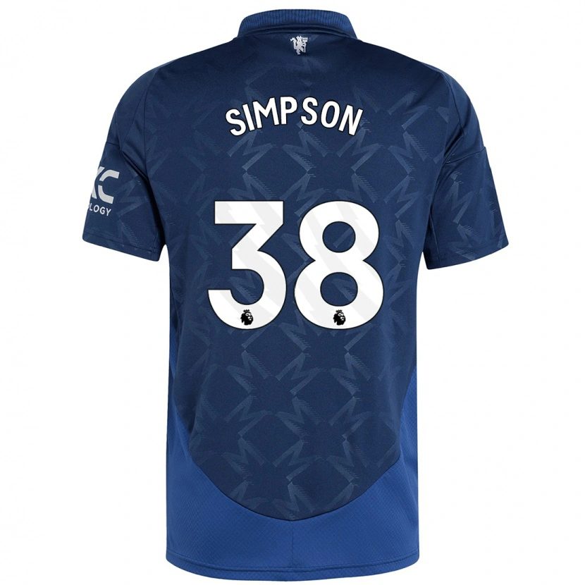 Danxen Kinder Jess Simpson #38 Indigo Auswärtstrikot Trikot 2024/25 T-Shirt