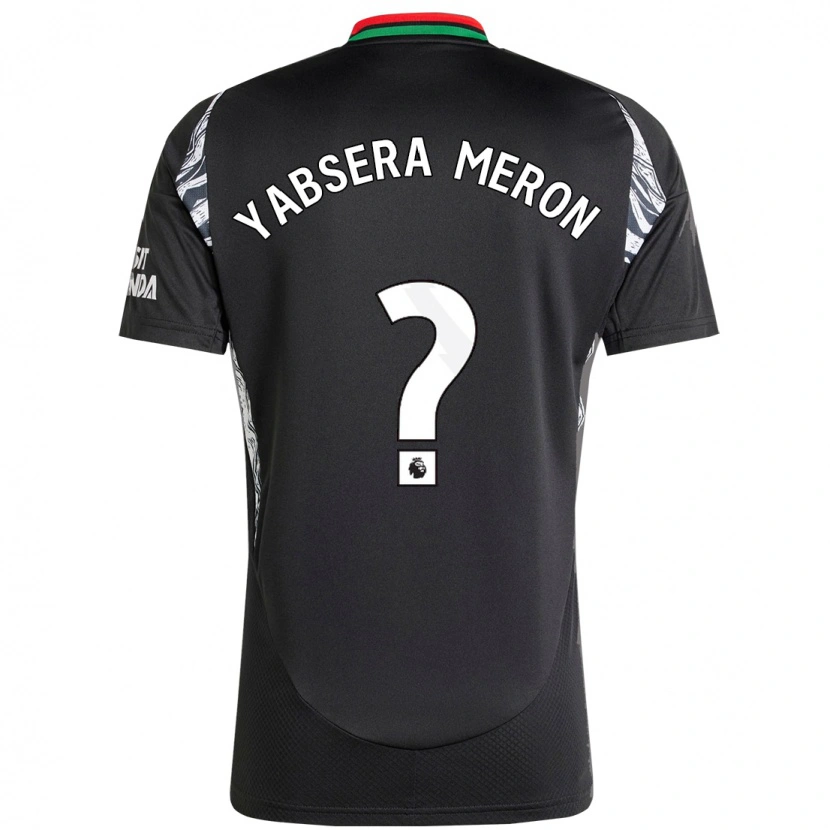 Danxen Kinder Yabsera Meron #0 Schwarz Auswärtstrikot Trikot 2024/25 T-Shirt