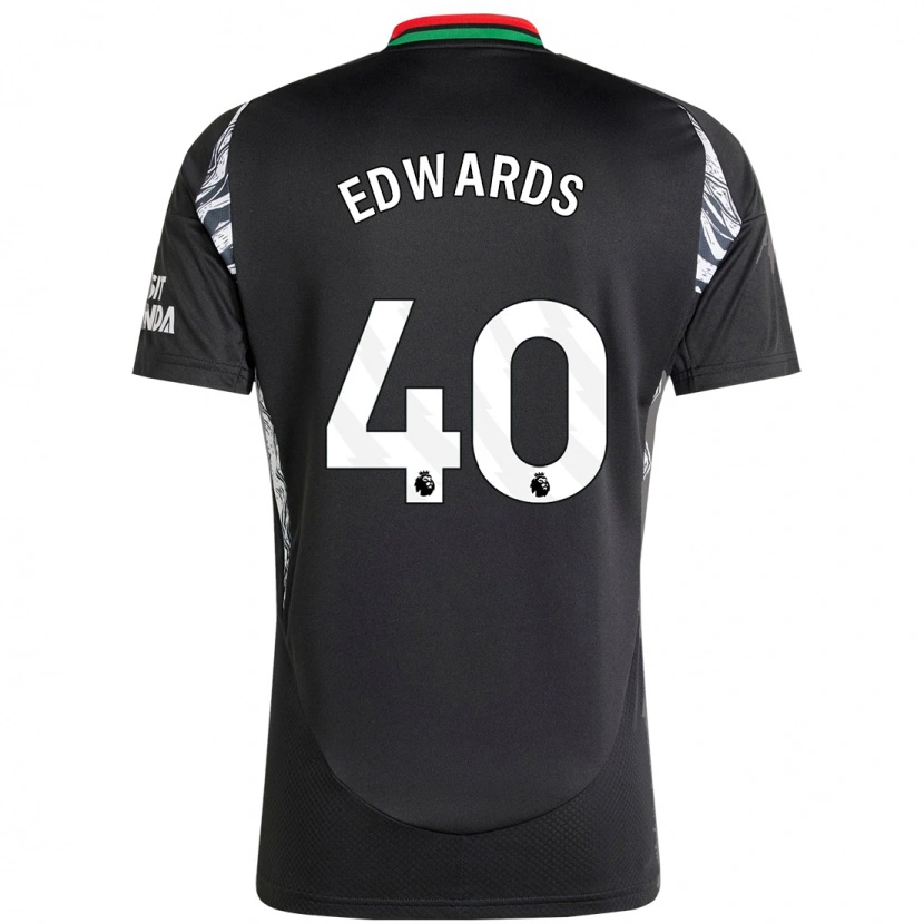 Danxen Kinder Khayon Edwards #40 Schwarz Auswärtstrikot Trikot 2024/25 T-Shirt