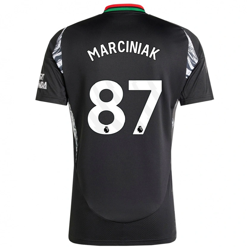 Danxen Kinder Alex Marciniak #87 Schwarz Auswärtstrikot Trikot 2024/25 T-Shirt