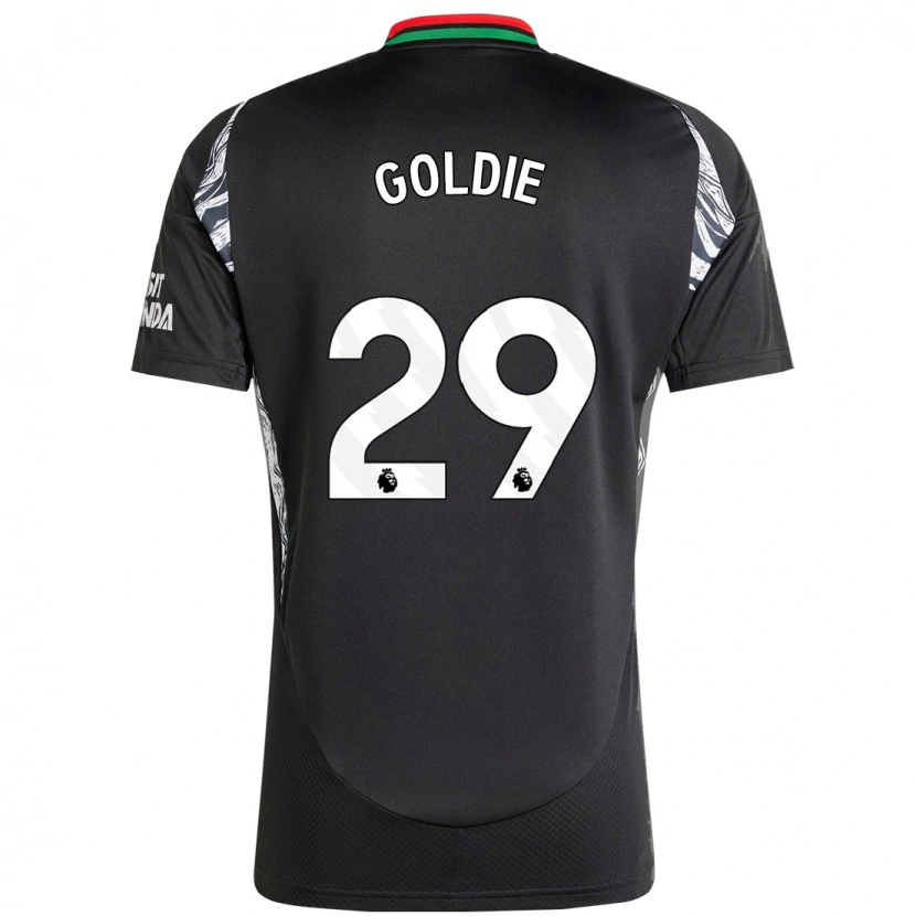 Danxen Kinder Teyah Goldie #29 Schwarz Auswärtstrikot Trikot 2024/25 T-Shirt