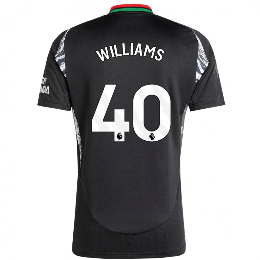 Danxen Kinder Naomi Williams #40 Schwarz Auswärtstrikot Trikot 2024/25 T-Shirt