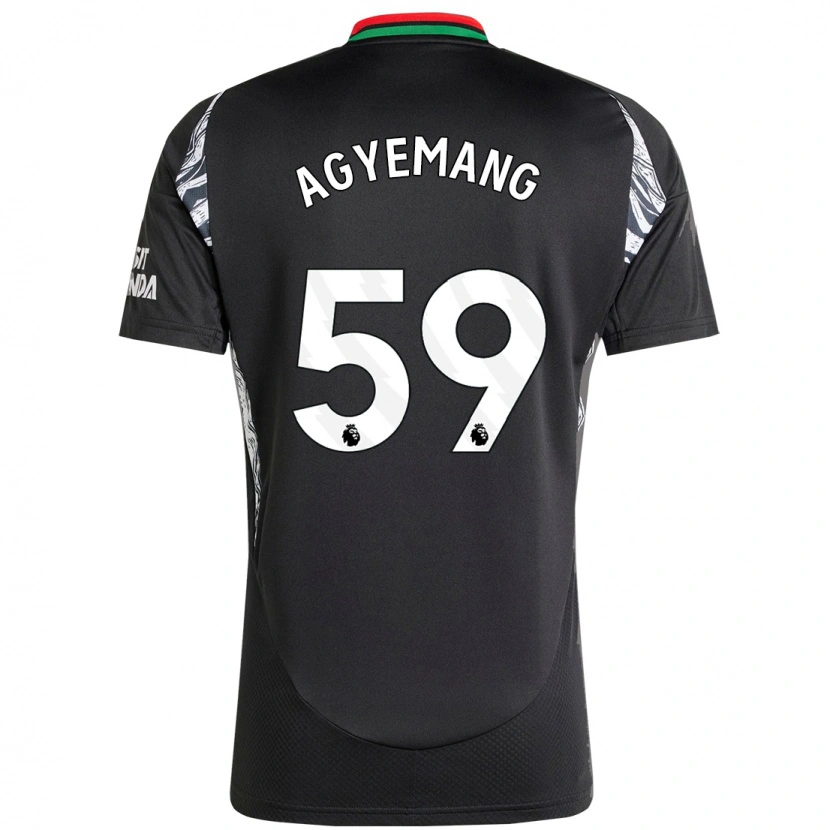 Danxen Kinder Michelle Agyemang #59 Schwarz Auswärtstrikot Trikot 2024/25 T-Shirt